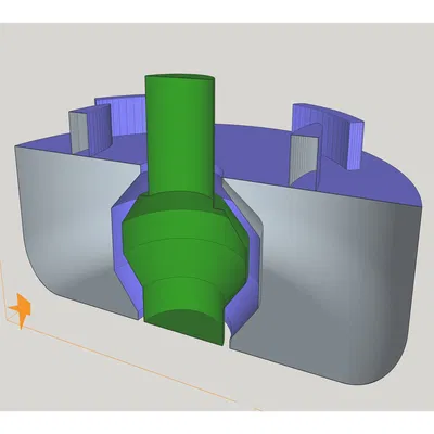 Núm điều khiển Webasto in liền khối (Print in place Webasto Control Knob)