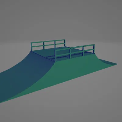 Đường Ray Và Dốc Trượt Fingerboard 3D