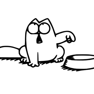 Mèo Simon Đòi Ăn - Trang Trí Tường 3D Độc Đáo