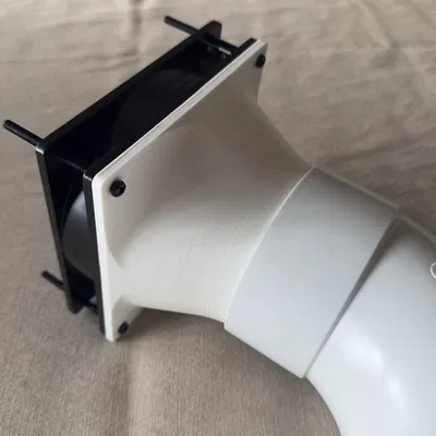 Ống Nối Quạt 120mm Ra Ống PVC 3 Inch Tiện Lợi