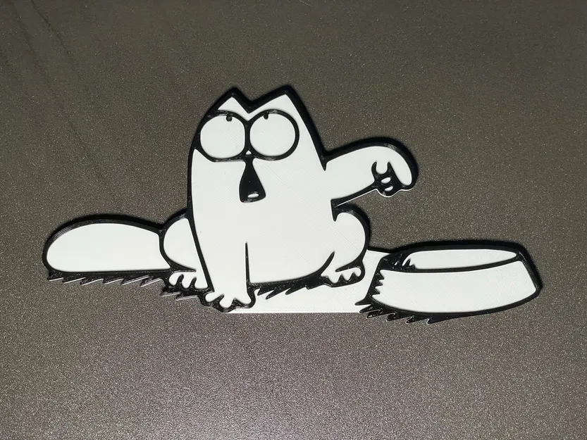 Miếng dán tủ lạnh hình Mèo Simon đang đói - Trang trí độc đáo - Image 1