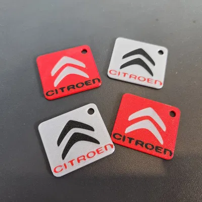 Móc Khóa Logo Citroen 3D Cao Cấp - Quà Tặng Ý Nghĩa Cho Tín Đồ Xe Hơi