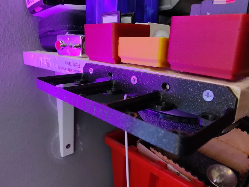 Đế Gắn Tường Gridfinity 1x3 Tích Hợp Nam Châm Siêu Dính - Image 1