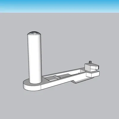 Mô hình 3D Chốt Trượt Slide Stop 1911 chi tiết