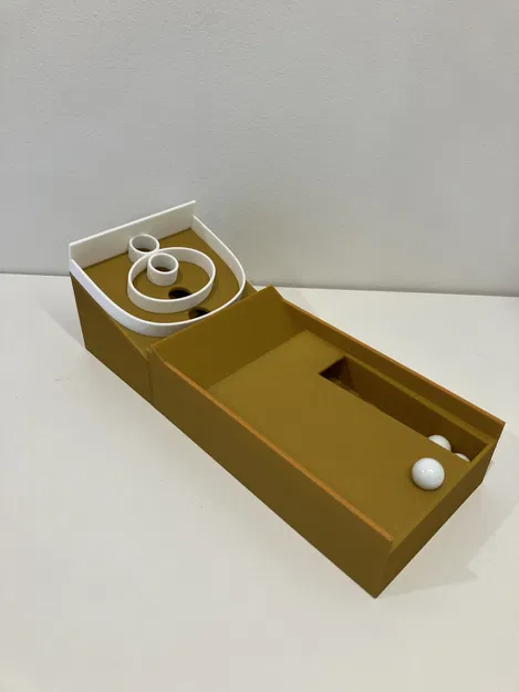 Bộ Skee-Ball để bàn (có reset bóng) – Vui, Dễ in – Game cho bàn làm việc - Image 1