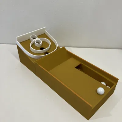 Bộ Skee-Ball để bàn (có reset bóng) – Vui, Dễ in – Game cho bàn làm việc