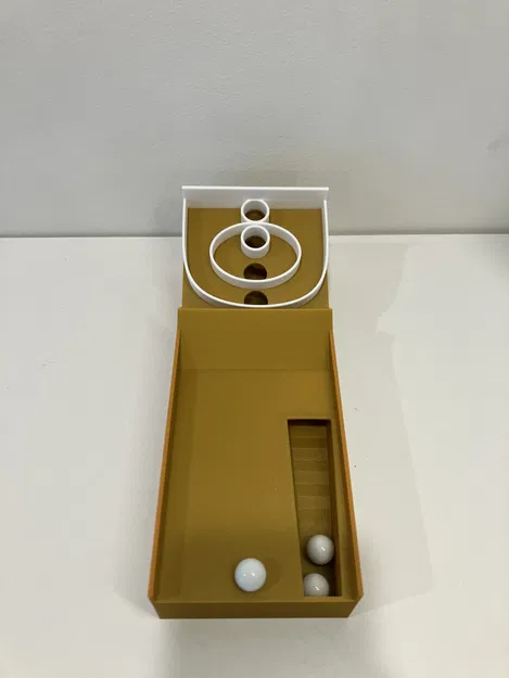 Bộ Skee-Ball để bàn (có reset bóng) – Vui, Dễ in – Game cho bàn làm việc - Image 2