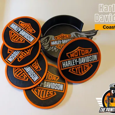 Harley Davidson - Bộ Coasters và Holder Combo