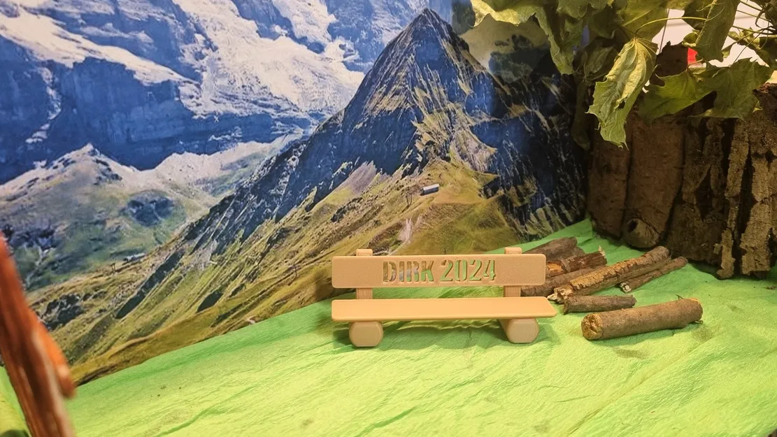 Ghế băng ván gỗ mini | Wooden Plank Bench | Holzbohlenbank - Image 1