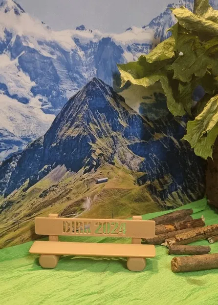 Ghế băng ván gỗ mini | Wooden Plank Bench | Holzbohlenbank - Image 2