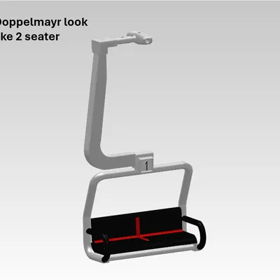 Ghế skilift dựa trên doppelmayr 2 chỗ