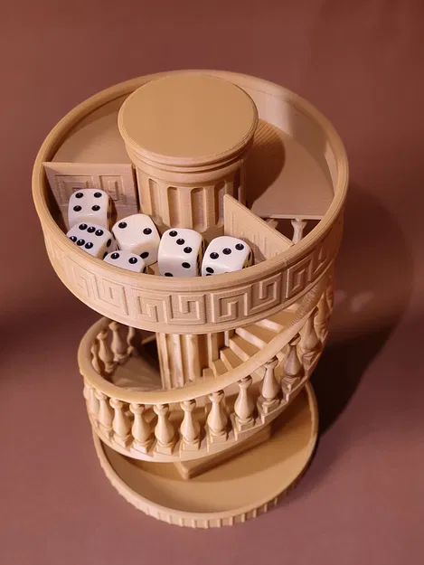 Tháp thả xúc xắc cổ điển (Antique dice Tower) - Image 2