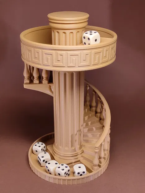 Tháp thả xúc xắc cổ điển (Antique dice Tower) - Image 3