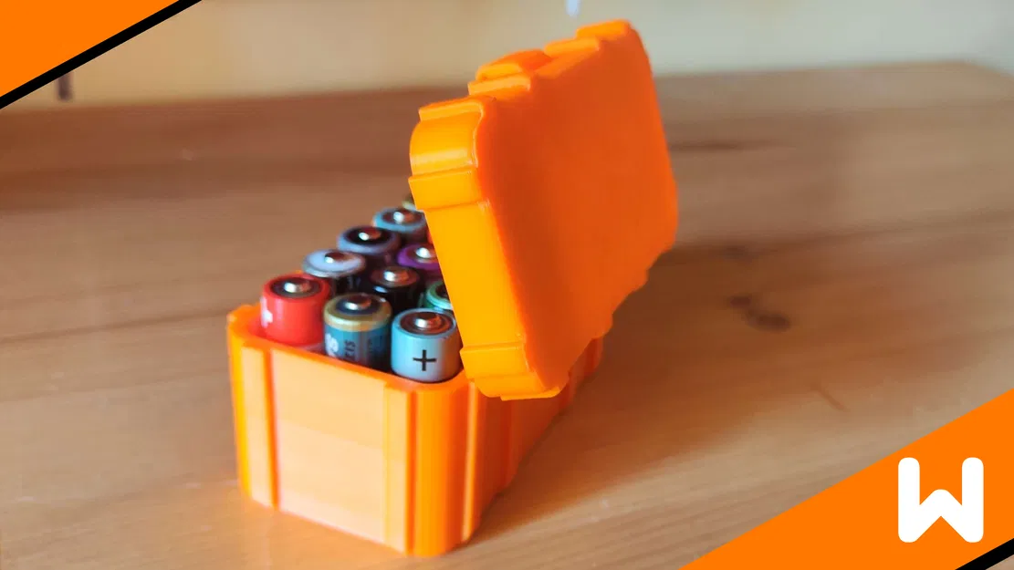 Hộp Đựng Pin 18 Viên AA/AAA Thông Minh Bằng Nhựa In 3D - Image 2