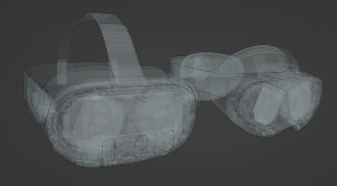 Mô Hình 3D Tai Nghe Quest 3 và Pro Chi Tiết - Image 1