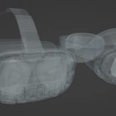 Mô Hình 3D Tai Nghe Quest 3 và Pro Chi Tiết