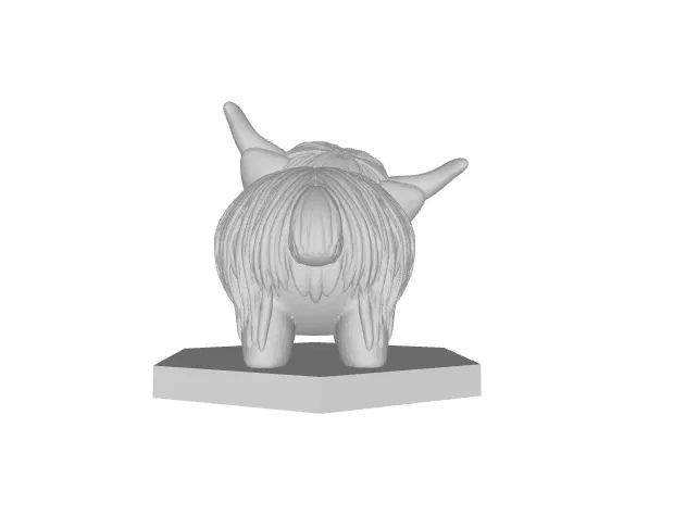 Mô Hình Bò Sừng Cao Nguyên 3D Độc Đáo - Image 3