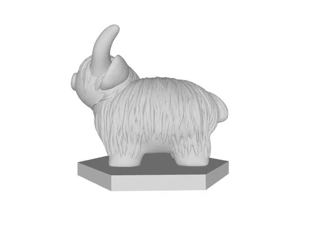 Mô Hình Bò Sừng Cao Nguyên 3D Độc Đáo - Image 4