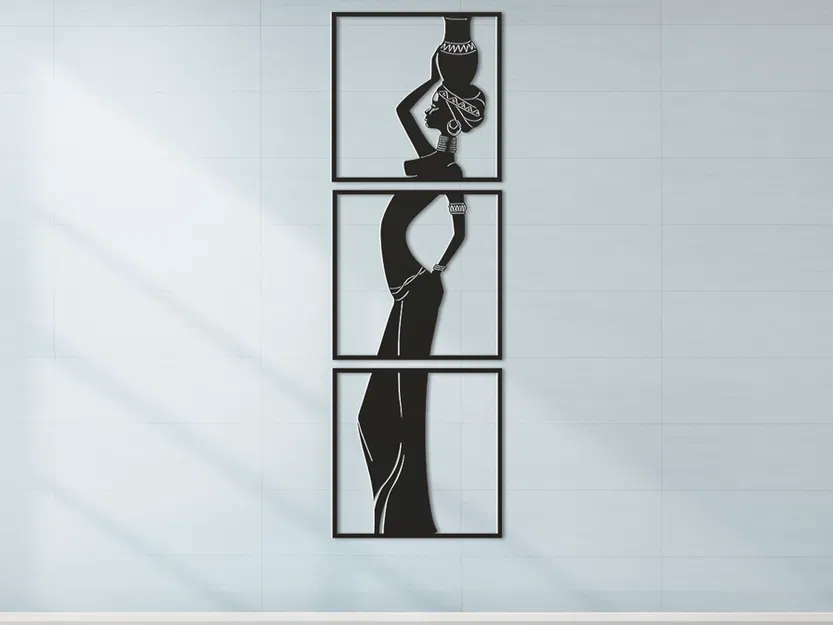 African Story – Tranh treo tường cắt laser (kèm STL/DFX/SVG) - Image 2
