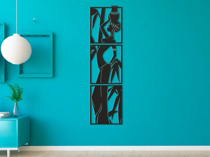 African Story – Tranh treo tường cắt laser (kèm STL/DFX/SVG) - Image 5