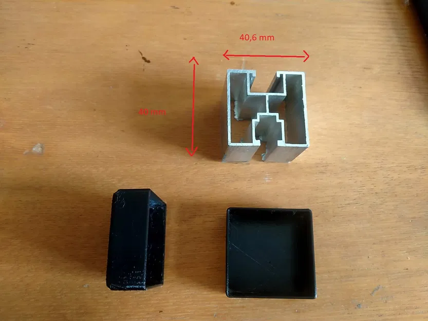 Nắp Chụp Đầu Thanh Ray Nhôm 40x40mm Cho Tấm Pin Mặt Trời - Image 1