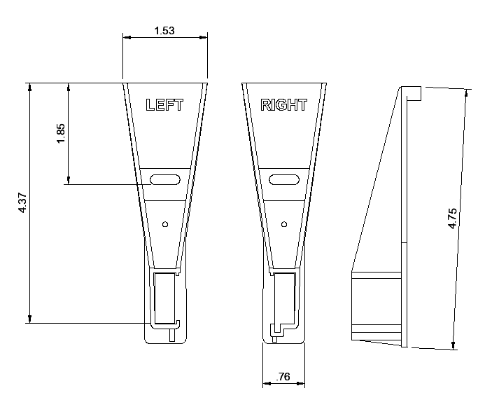 Giá đỡ ray ngăn kéo treo (Hanging Drawer Rail Bracket) - Image 2