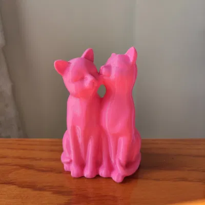 Tượng Hai Chú Mèo Âu Yếm Mượt Mà - Trang Trí và Quà Tặng Ý Nghĩa