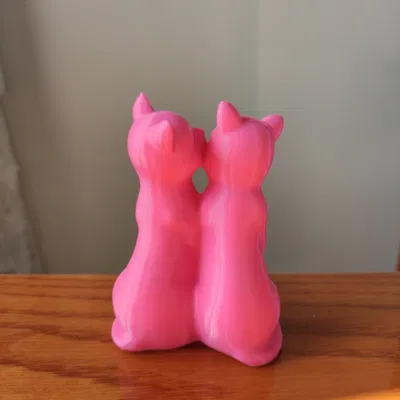 Tượng Hai Chú Mèo Âu Yếm Mượt Mà - Trang Trí và Quà Tặng Ý Nghĩa