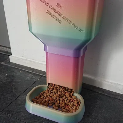 Máng ăn tự động cho mèo / bộ nhả thức ăn (không dùng điện)