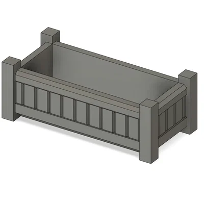 Chậu Hoa "Basic Garden Box" Tỉ lệ 1:64 Cho Mô Hình