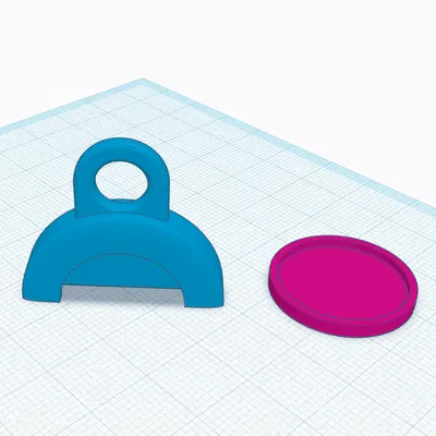 Shopping coin & clip / Einkaufschip – Đồng xu giỏ hàng kèm kẹp