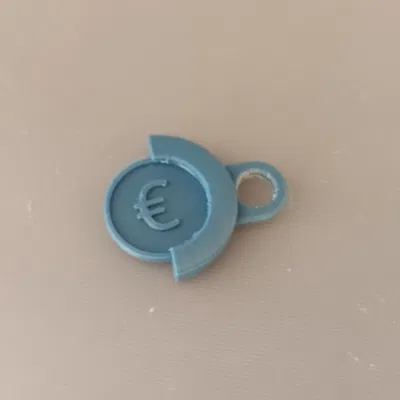 Shopping coin & clip / Einkaufschip – Đồng xu giỏ hàng kèm kẹp