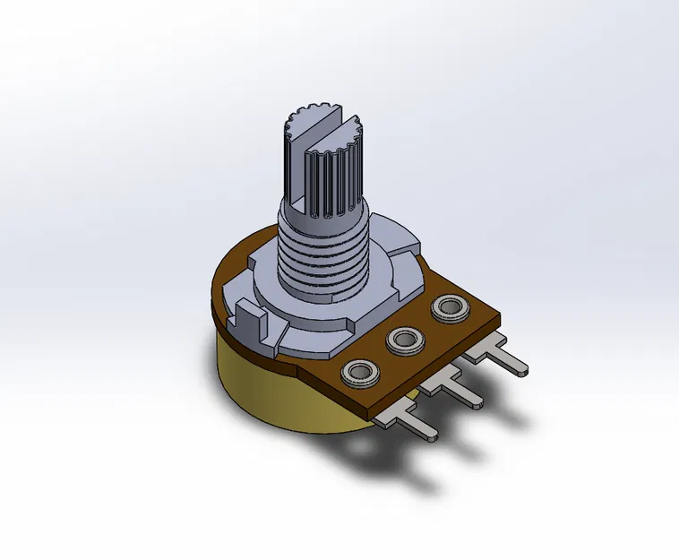 Mô Hình Biến Trở (Potentiometer) 3D Chi Tiết - Image 1
