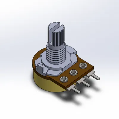 Mô Hình Biến Trở (Potentiometer) 3D Chi Tiết