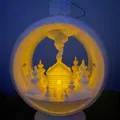 Ornament nến tuyết cầu (Snowglobe) - Cabin mùa đông - Thumbnail 1