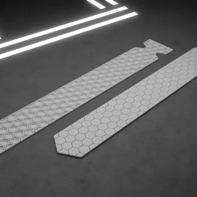 Cà vạt chainmail HexMaille in nhanh (Quick Print) – bản linh hoạt