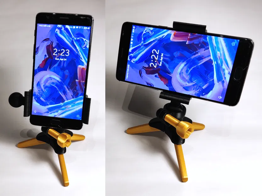Phone Tripod v2 – Tripod điện thoại khớp bi in 3D (xoay ngang/dọc) - Image 1