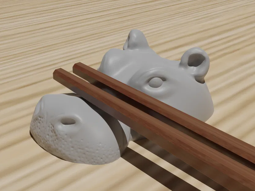 Gác Đũa Hình Hà Mã (Hippo Chopstick Holder) - Image 1