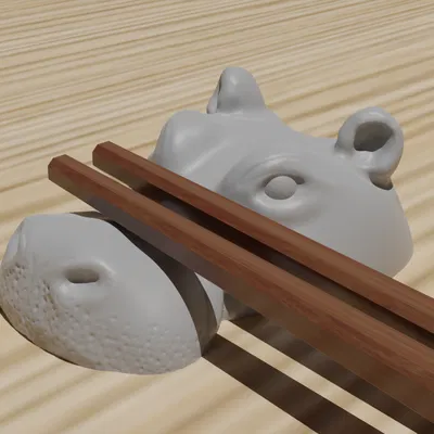 Gác Đũa Hình Hà Mã (Hippo Chopstick Holder)