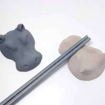 Gác Đũa Hình Hà Mã (Hippo Chopstick Holder)