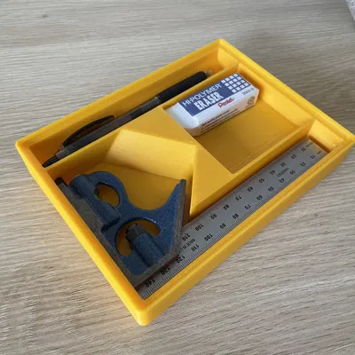 Khay Gridfinity để 1–2 thước Combination Square (lưới 4x3) (Universal fit)