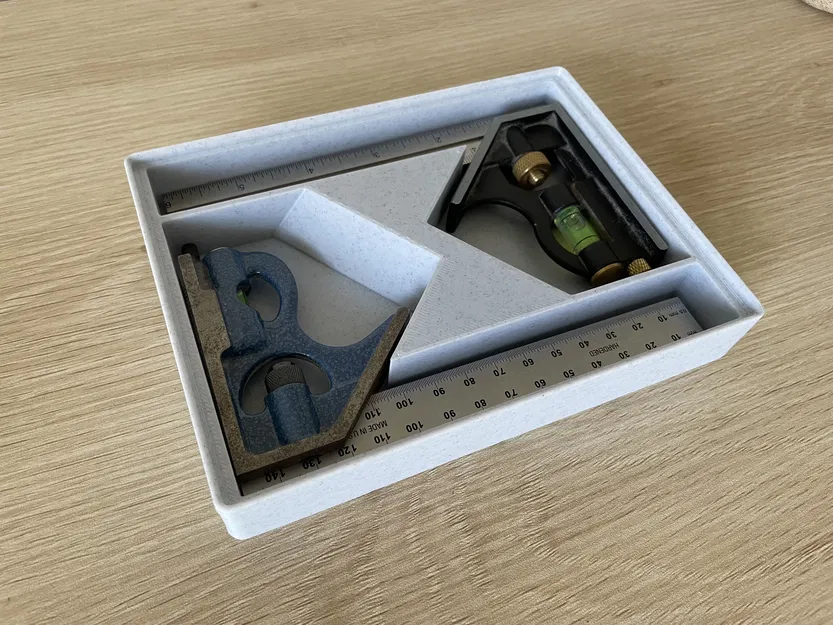 Khay Gridfinity để 1–2 thước Combination Square (lưới 4x3) (Universal fit) - Image 7