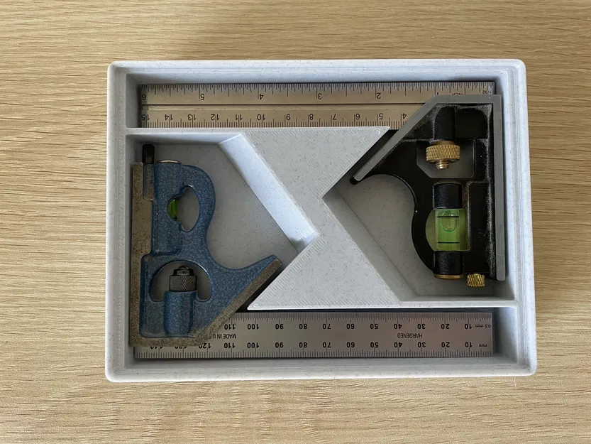 Khay Gridfinity để 1–2 thước Combination Square (lưới 4x3) (Universal fit) - Image 9