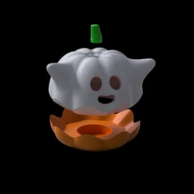 Ghost Pumpkin (Bí ngô ma) dùng được với tealight