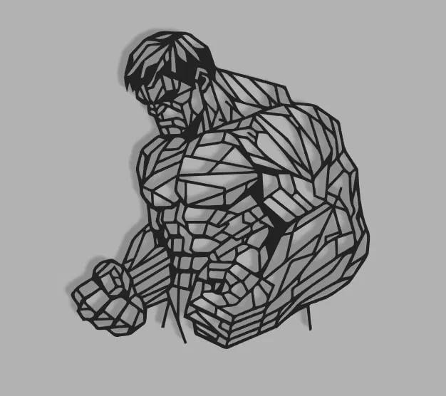 Tranh Trang Trí Tường 3D Hulk - Biểu Tượng Sức Mạnh - Image 1