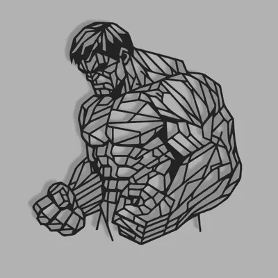 Tranh Trang Trí Tường 3D Hulk - Biểu Tượng Sức Mạnh