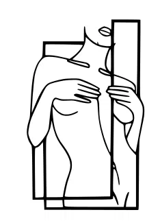 Tranh Tường Nữ Giới Tối Giản 3D - Image 1