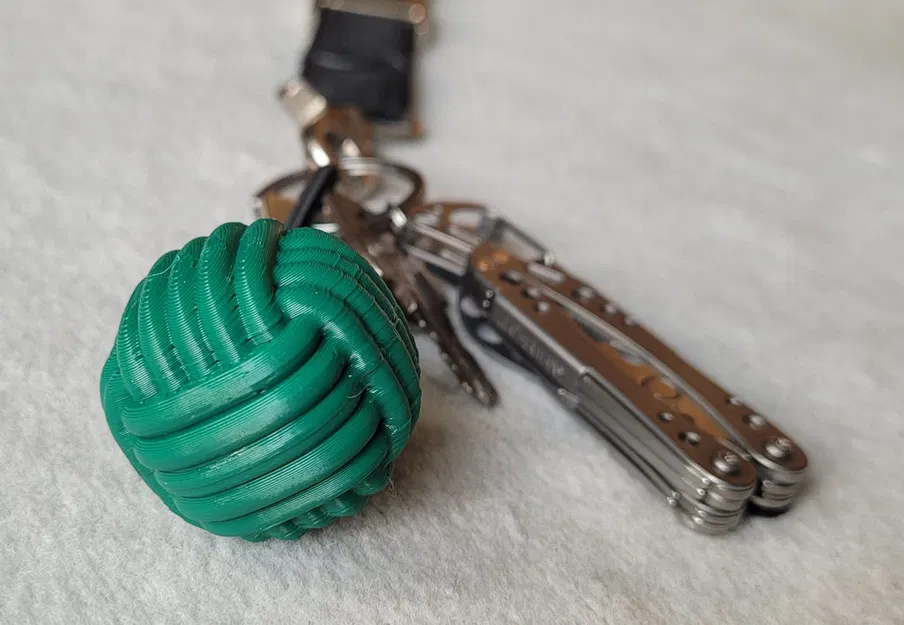 Móc khóa Monkey Fist (phong cách Paracord) - Image 2