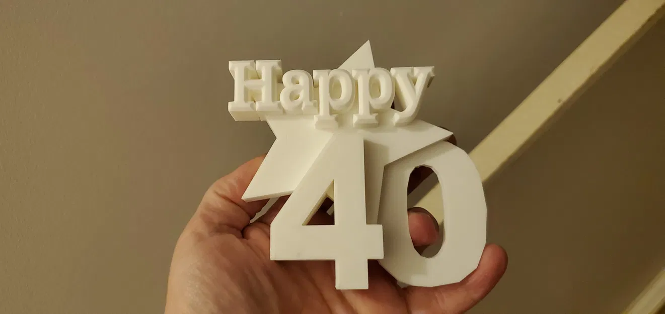 Mô hình Happy 40th Birthday - Quà tặng và Trang trí Sinh nhật - Image 1