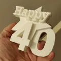 Mô hình Happy 40th Birthday - Quà tặng và Trang trí Sinh nhật - Thumbnail 2